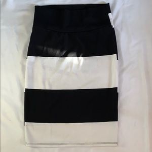 Black and White Pencil Skirt